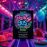 Neon Party Bus 21st Birthday Invitation<br><div class="desc">Get ready to light up the night and celebrate in style with our Neon Party Bus 21st Birthday Invitation! This electrifying invitation is perfect for those looking to make their milestone 21st birthday a memorable and unforgettable event. The design features a vibrant and eye-catching neon party bus against a backdrop...</div>