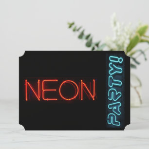 Neon Party Invitation