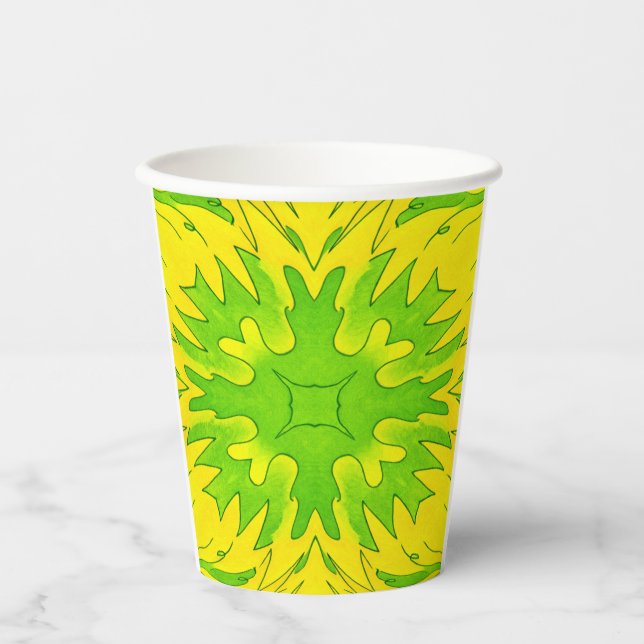 Neon Pause Tuesday Edition - Paper Cups Green Yell (Front)