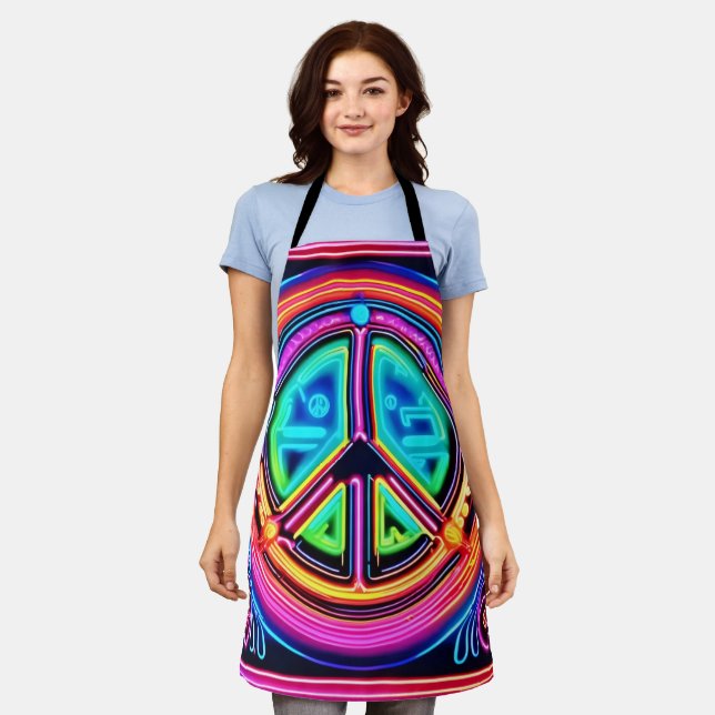 Neon Peace Mandala Apron (Worn)