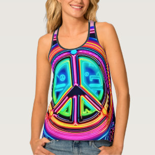 Neon Peace Mandala Tank Top