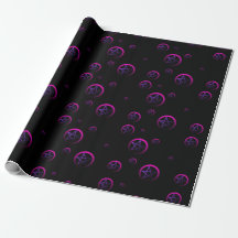 Neon Pentacles Witchy Wrapping Paper