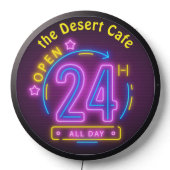 Neon Personalized Open 24 Hours LED Sign (Lights Off)
