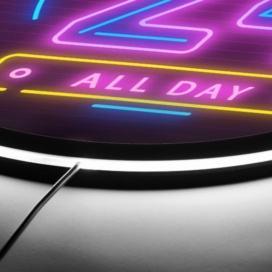 Neon Personalized Open 24 Hours  LED Sign (Edge)