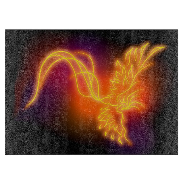 Neon Phoenix  Cutting Board (Front)
