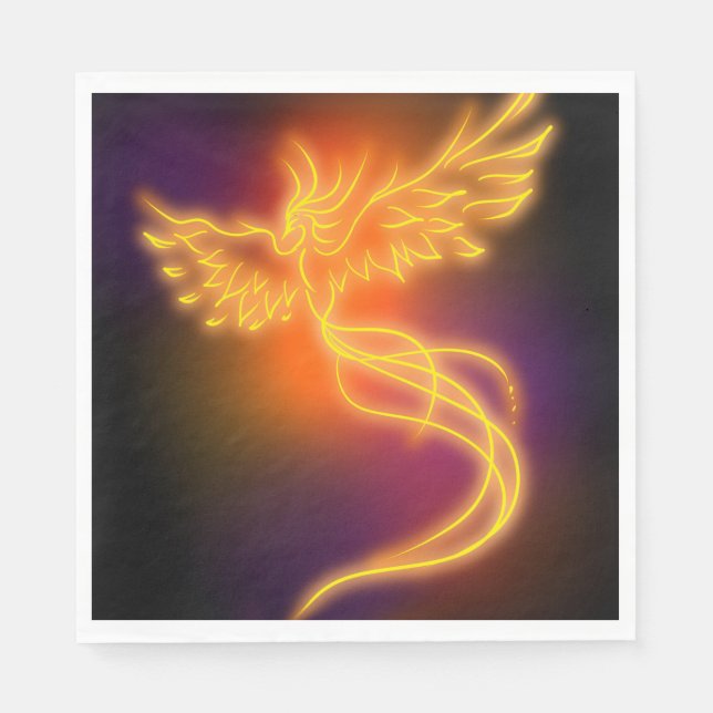 Neon Phoenix Napkins (Front)