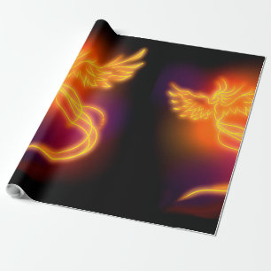 Neon Phoenix Wrapping Paper