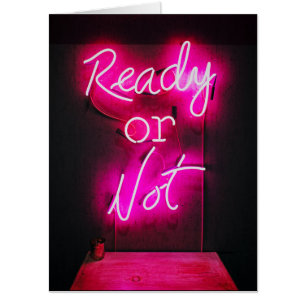 NEON PHOTO OVERSIZED BIRTHDAY PERSONALIZED CARD