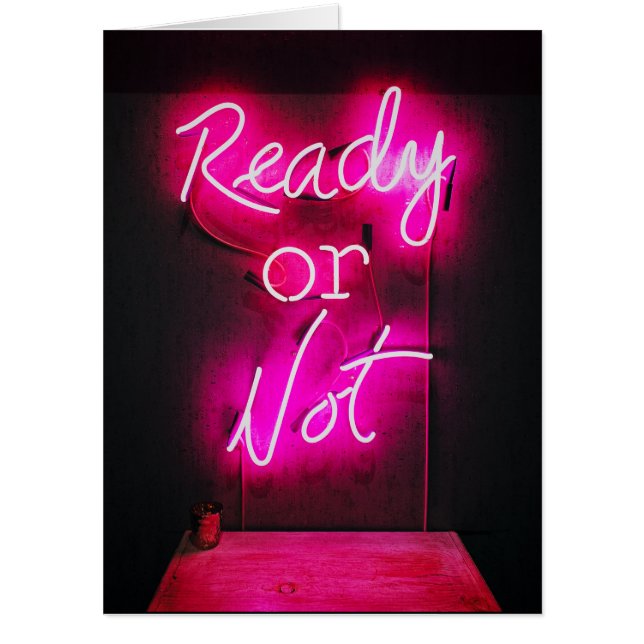 NEON PHOTO OVERSIZED BIRTHDAY PERSONALIZED CARD (Front)