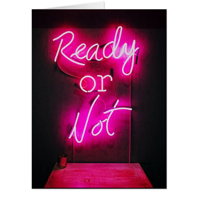 NEON PHOTO OVERSIZED BIRTHDAY PERSONALIZED CARD (Front)