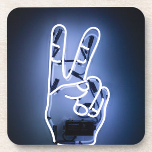 neon piece beverage coaster