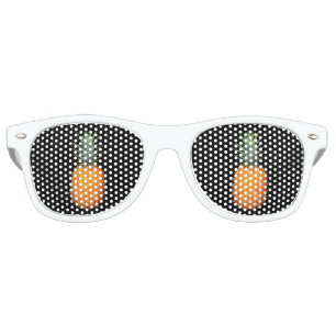 Neon Pineapple Glowing Fruit Art Retro Sunglasses