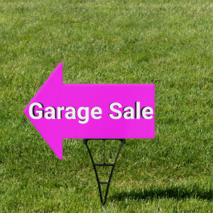 Neon Pink (2-Sides) Garage Sale Sign