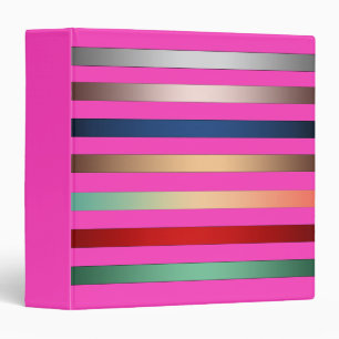 Neon pink 3 ring binder
