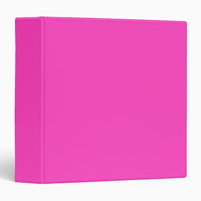 Neon pink 3 ring binder (Front/Spine)