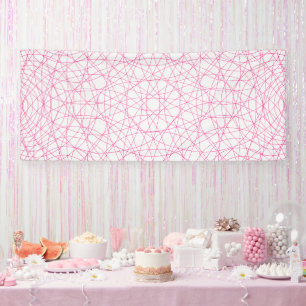 Neon Pink Abstract Mesh Party Banner – Customize