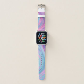 Neon Pink and Blue Art Apple Watch Band