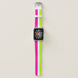 Neon Pink and Green Apple Watch Band