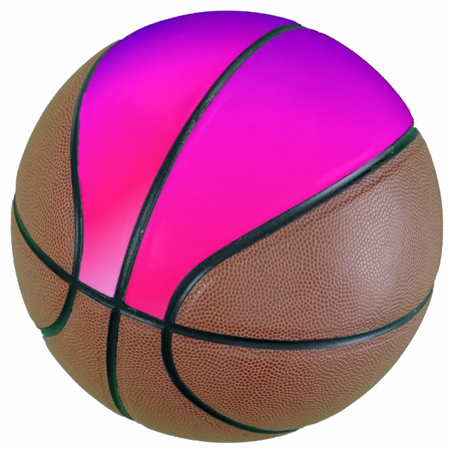 Neon Pink and Purple Basketball (Angled)