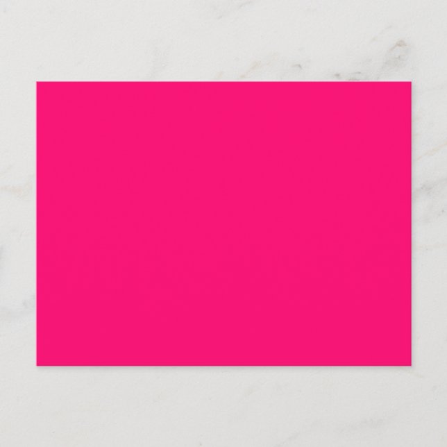 Neon Pink Announcement Postcard – Customizable (Front)