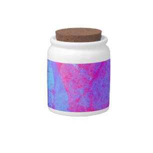Neon Pink & Aqua Blue Abstract Candy Jar