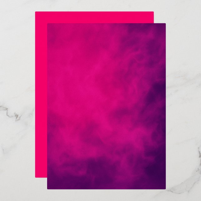 Neon Pink Back Foil Invitation – Customizable (Front/Back)