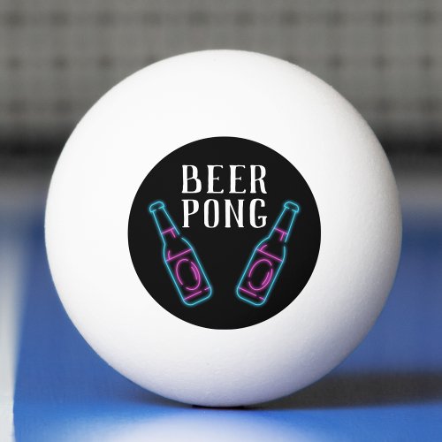 Neon Pink  Blue Beer Pong Bar Pub Lounge Black Ping Pong Ball