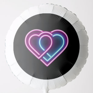 Neon pink/blue heart Valentine's day mug Balloon
