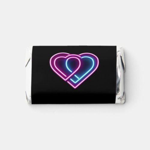 Neon pinkblue heart Valentines day mug Hersheys Miniatures