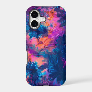 Neon Pink Blue Purple Hydrodip Swirls iPhone 17 Case