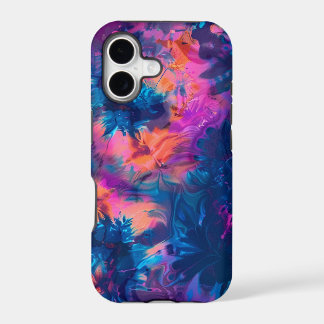 Neon Pink Blue Purple Hydrodip Swirls iPhone 17 Case