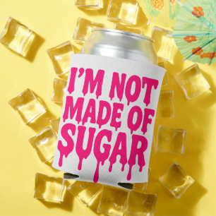 Neon Pink Can Cooler with Drip Quote – Customize
