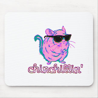 Neon Pink Chinchillin Chinchilla Mouse Pad