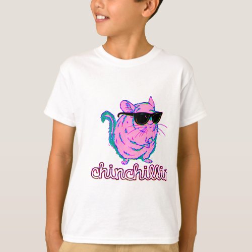 Neon Pink Chinchillin Chinchilla T_Shirt