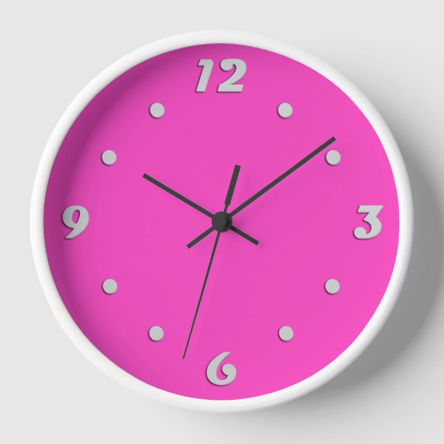 Neon pink clock (Front)