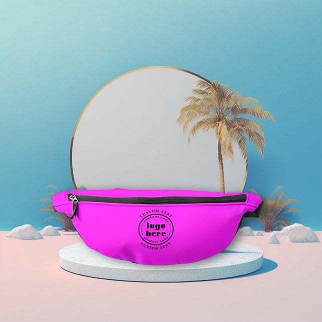 Neon Pink Custom Company Logo Business Promotional Fanny Pack (Creator Uploaded)