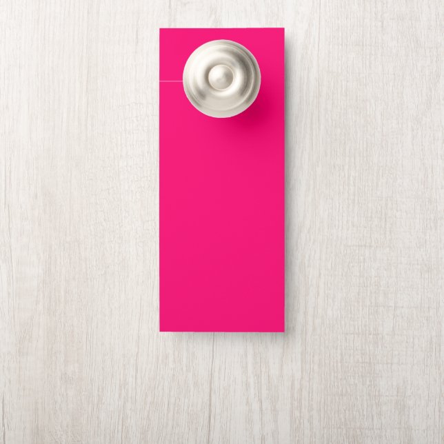 Neon Pink Custom Door Hanger – Bold & Personalized (On Knob)