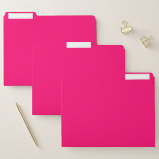 Neon Pink Custom File Folders – Bulk&Personalized