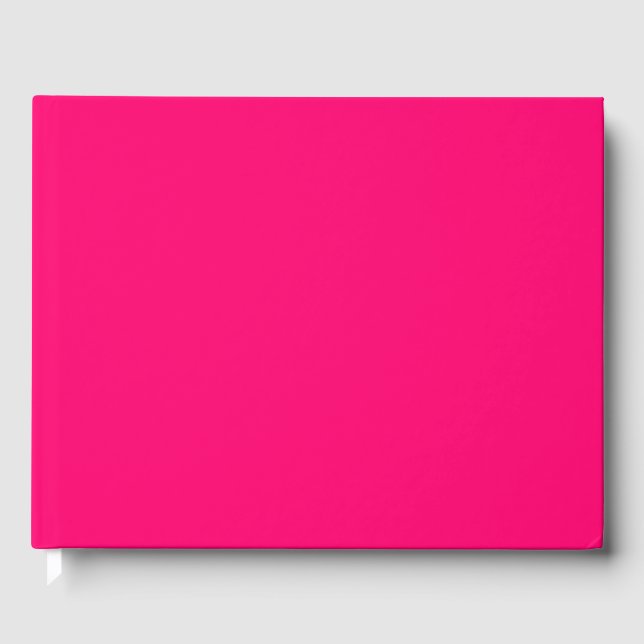 Neon Pink Custom Guest Book - Elegant&Personalized (Front)