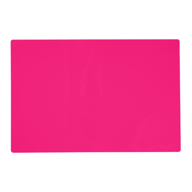 Neon Pink Custom Laminated Placemat – Stylish (Front)