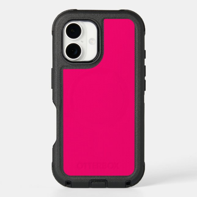 Neon Pink Custom OtterBox iPhone 16 Case (Back)