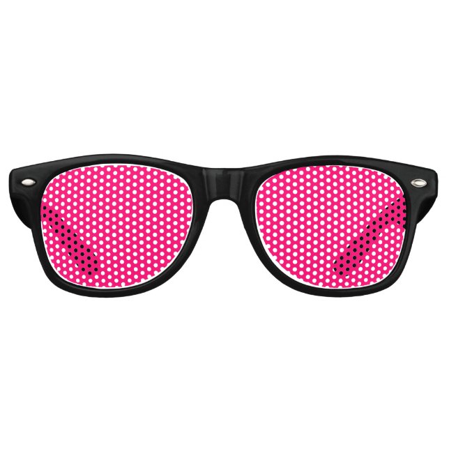 Neon Pink Custom Party Sunglasses (Front)