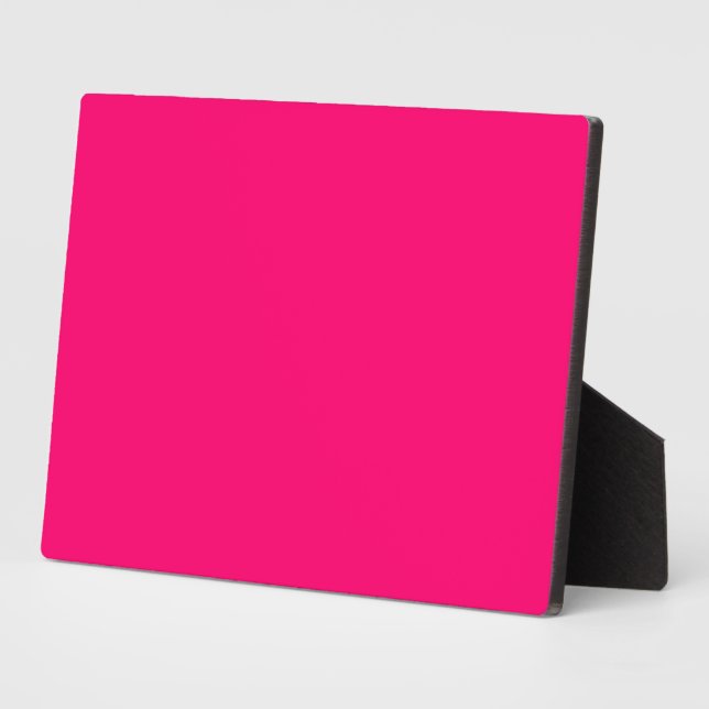 Neon Pink Custom Tabletop Plaque – Bold & Modern (Side)