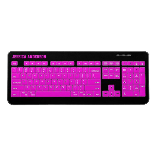 Neon Pink Custom Wireless Keyboard