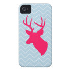 Neon Pink Deer Silhouette