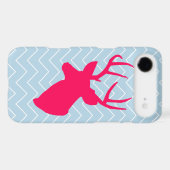Neon Pink Deer Silhouette Case-Mate iPhone Case (Back (Horizontal))