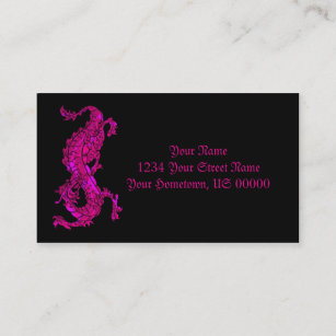 Neon Pink Dragon Business Card