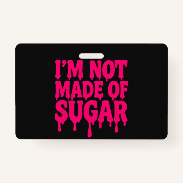 Neon Pink Drip Badge (Black) – Customizable (Front)