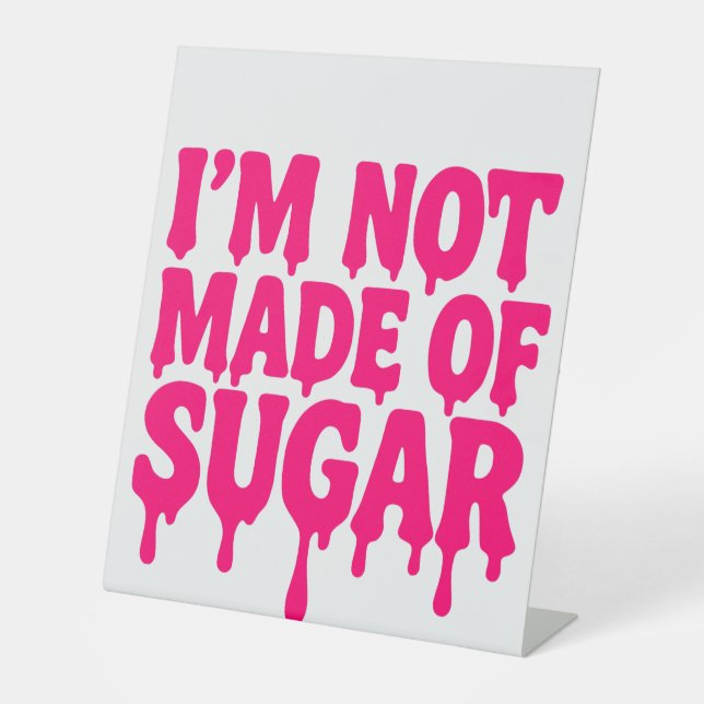 Neon Pink Drip Pedestal Sign – Customizable (Front)