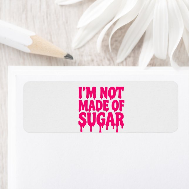 Neon Pink Drip Return Address Labels – Customize (Insitu)